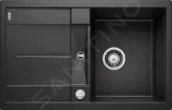 Blanco Metra 45 - Fregadero De Silgranite, 780x500 Mm, Con Control De Desagüe, Negro 525914