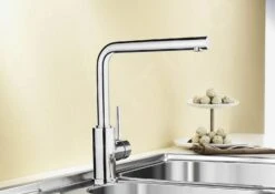 Blanco Mila - Grifo De Fregadero, Cromo 519414 -Blanco 56b45715ff763e0e0f054ab6