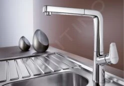 Blanco Avona S - Grifo De Fregadero Con Salida Extraíble, Cromo 521277 -Blanco 5742f940ccf8a8fd8234f67d