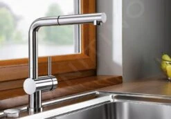 Blanco Linus S-F - Grifo De Fregadero Con Salida Extraíble, Plegable Bajo Ventana, Cromo 514276 -Blanco 58404178555df1dd62de7fc8