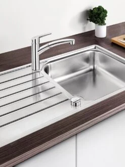 Blanco Lantos XL 6 - Fregadero, 1000x500 Mm, Con Control De Desagüe, Acero Inoxidable Cepillado 519709 -Blanco 588ea108b811a13c94baae49