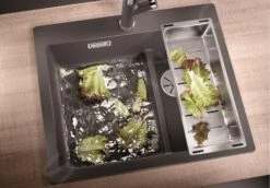 Blanco Pleon 6 Split - Fregadero De Silgranite, 615x510 Mm, Negro 525955 -Blanco 5aac97309bf1c4cb57bc535a