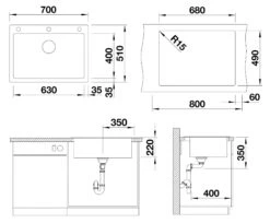 Blanco Pleon 8 - Fregadero De Silgranite, 700x510 Mm, Roca Gris 523044 6 Blanco Pleon 8 - Fregadero De Silgranite, 700x510 Mm, Roca Gris 523044 -Blanco 5c18b5d256bb5bea9a6fc49b