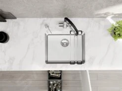 Blanco Catris S - Grifo De Fregadero Con Filtración Y Brazo Flexible, Cromo/negro 526706 -Blanco 5f3948014e7931fa94e16f51