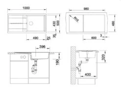 Blanco Metra XL 6 - Fregadero De Silgranite, 1000x500 Mm, Con Control De Desagüe, Antracita 515286 -Blanco 5fd1df5982e4d7d1989f496b 2