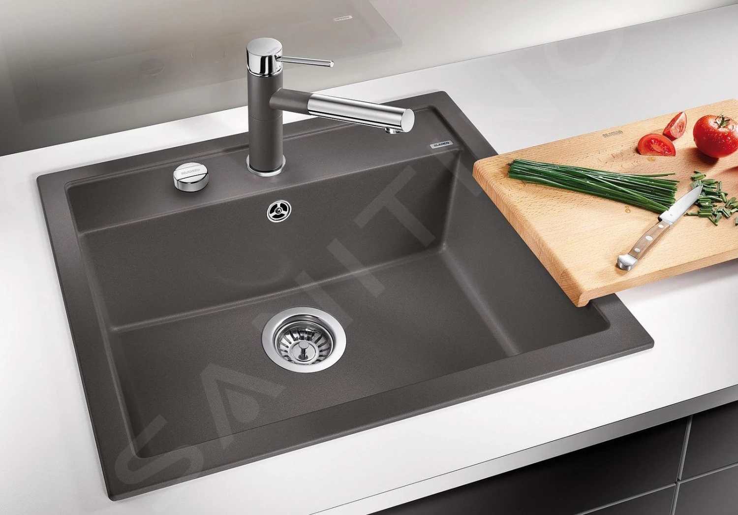 Blanco Dalago 6 - Fregadero De Silgranite, 615x510 Mm, Con Control De Desagüe, Roca Gris 518850 5 Blanco Dalago 6 - Fregadero De Silgranite, 615x510 Mm, Con Control De Desagüe, Roca Gris 518850 - Imagen 3