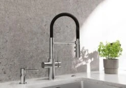 Blanco Catris S - Grifo De Fregadero Con Filtración Y Brazo Flexible, Cromo/negro 526706 -Blanco 60b7ce988e93d0dd87fc05b3