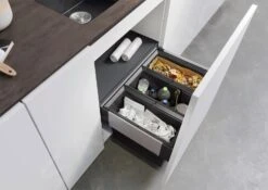 Blanco Select - Cubo De Basura Empotrado, Con Compartimento, 45 L 526204 -Blanco 6471e355860f4f8c13b38e8f