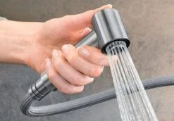 Blanco Ambis S - Grifo De Fregadero Con Ducha Extraíble, Acero Inoxidable Cepillado 525124 -Blanco 6476782a3f75dd6693322132