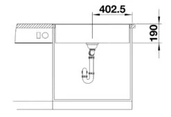 Blanco Dalago 8 - Fregadero De Silgranite, 805x500 Mm, Con Control De Desagüe, Negro 525878 -Blanco 65933ed30c13839ab7400fba