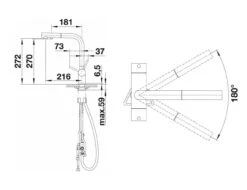 Blanco Fontas S II - Grifo De Fregadero Con Ducha Extraíble Y Filtración, Acero Inoxidable 525199 -Blanco 665bafc3fb5ef1cd44edad79