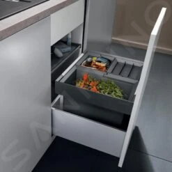 Blanco Flexon II - Cubo De Basura Extraíble, Capacidad 35 L 521470 -Blanco 68b5ccf84b70ef3f29cfe32e