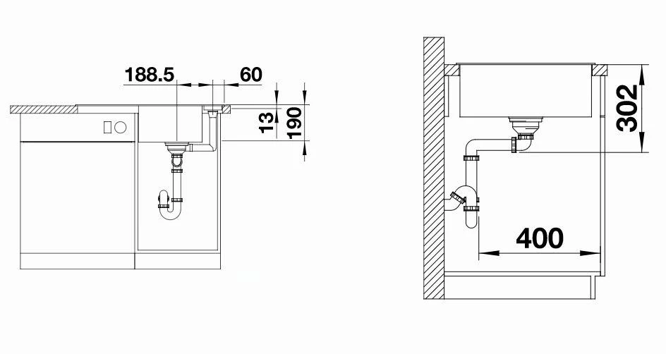 Blanco Axia III 45 - Fregadero De Silgranite, 780x510 Mm, Con Control De Desagüe Y Con Accesorios, Negro 525840 5 Blanco Axia III 45 - Fregadero De Silgranite, 780x510 Mm, Con Control De Desagüe Y Con Accesorios, Negro 525840 - Imagen 3