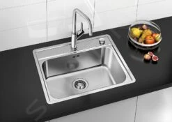 Blanco Lemis 6 - Fregadero, 615x500 Mm, Con Control De Desagüe, Acero Inoxidable Cepillado 525109 -Blanco 6f23ddd59d50aab5d4a6cca9