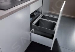 Blanco Flexon II - Cubo De Basura Extraíble, Con Separación, Capacidad 49 L 521471 -Blanco 6f70c7f0ee7f5515afbb193f