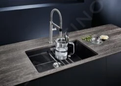 Blanco Etagon 700 - Fregadero De Silgranite, 730x460 Mm, Con Correderas, Roca Gris 525168 -Blanco 7114c74273bca20d6e7acaec