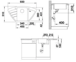 Blanco Zia 9 - Fregadero De Silgranite, 930x510 Mm, Alumunio 514757 -Blanco 7aadcc7a975378bcab9ca046 1