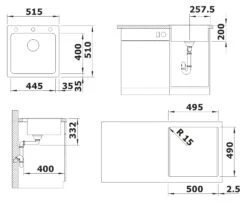 Blanco Naya 5 - Fregadero De Silgranite, 515x510 Mm, Café 526585 -Blanco 82c40e14298cda2660e879fd