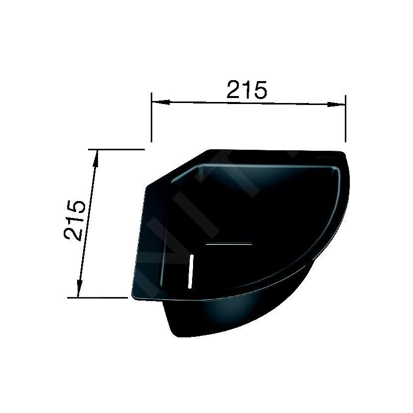 Blanco Accesorios - Cubeta De Esquina, Negra 235866 4 Blanco Accesorios - Cubeta De Esquina, Negra 235866 - Imagen 2