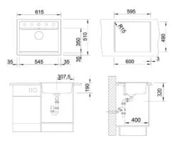 Blanco Dalago 6 - Fregadero De Silgranite, 615x510 Mm, Con Control De Desagüe, Blanco Suave 527063 -Blanco 8e621c3e2ef3104b72052c3b