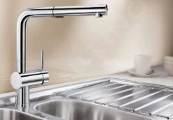 Blanco Linus S - Grifo De Fregadero Con Ducha Extraíble, Cromo 518406 -Blanco 8ffc2a7999434713c528bd2e