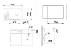 Blanco Elon XL 6 - Fregadero De Silgranite, 770x490 Mm, Con Control De Desagüe Y Accesorios, InFino, Blanco 524857 -Blanco 92624f4becd48b73999d3a7b