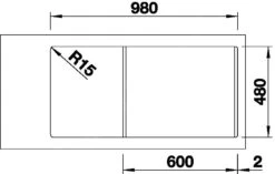 Blanco Sona XL 6 - Fregadero De Silgranite, 1000x500 Mm, Negro 525977 -Blanco 930f1f95a805a8b7ba87c781