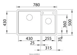 Blanco Legra 8 - Fregadero De Silgranite, 780x500 Mm, Alumunio 526225 -Blanco 94ac10ce83e17ecbd745092a 1