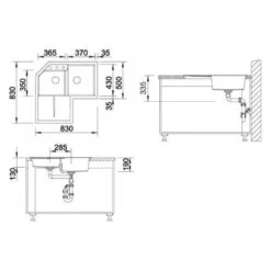 Blanco Metra 9 - Fregadero De Silgranite, 830x830 Mm, Negro 525938 -Blanco 967c4df9aee2cf4a6dfaa1e5