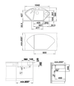 Blanco Delta II - Fregadero De Silgranite, 1042x560 Mm, Con Accesorios, InFino, Antracita 523670 -Blanco 992515efa45fe7c78d1782da 1