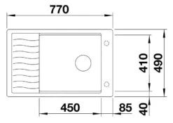 Blanco Elon XL 6 - Fregadero De Silgranite, 770x490 Mm, Con Control De Desagüe Y Con Accesorios, Negro 525884 -Blanco 99eafd4492ceaa669fa3c4f3