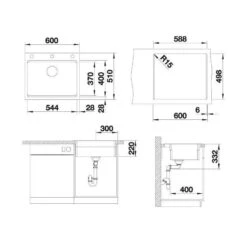 Blanco Etagon 6 - Fregadero De Silgranite, 600x510 Mm, Con Guías, Antracita 524539 -Blanco 9a8f5349b3c2db9124ae40c2