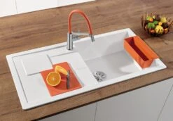 Blanco Viu S - Grifo De Fregadero Con Brazo Flexible, Cromo 524813 -Blanco 9d489a1d35fd0b26ea147bed