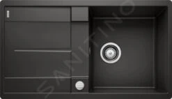 Blanco Metra 5 - Fregadero De Silgranite, 850x490 Mm, Con Control De Desagüe, Negro 525921