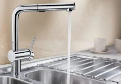 Blanco Linus S - Grifo De Fregadero Con Ducha Extraíble, Cromo 518406 -Blanco 9df60d24939949bd45dee04f