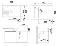 Blanco Zia XL 6 - Fregadero De Silgranite, 780x500 Mm, Con Control De Desagüe, Antracita 523263 -Blanco a1b2a309bb162912081f1ac3