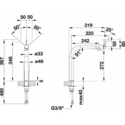 Blanco Vonda - Grifo De Fregadero, Cromo 518434 -Blanco a31c835ab2b7ee1807c23142