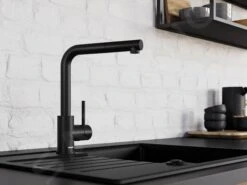 Blanco Mila - Grifo De Fregadero, Negro Mate 526657 -Blanco a3680265c09ba1cb4e9eaec1