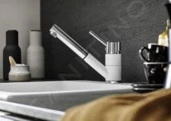 Blanco Antas S - Grifo De Fregadero Con Salida Extraíble, Blanco/cromo 516766 -Blanco a84caa23a26fe9d5d8943068