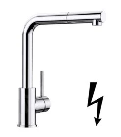 Blanco Mila S - Grifo De Fregadero Con Salida Extraíble, Cromo 521466