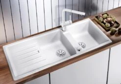 Blanco Lexa 8 - Fregadero De Silgranite, 1160x500 Mm, Con Control De Desagüe, InFino, Blanco 524974 -Blanco ac53fc6b7c6015d6ccfe7aca