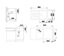 Blanco Sona 5 - Fregadero De Silgranite, 860x500 Mm, Tartufo 519678 -Blanco ade0688eb8349f8a78cbe52c