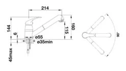 Blanco Daras S - Grifo De Fregadero Con Caño Extraíble, Gris 526936 -Blanco af835c70ab94315091769d79 1