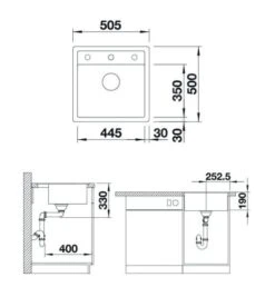 Blanco Dalago 5 - Fregadero De Silgranite, 505x500 Mm, Con Control De Desagüe, Negro 525872 -Blanco b14eacd151642db02c6c4ad4 2