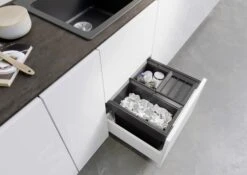 Blanco Flexon II - Cubo De Basura Extraíble Empotrado, Con Compartimientos Separados, Capacidad 35 L 526640 -Blanco b3a65a6177b7242356809969