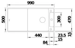 Blanco Axia III XL 6 - Fregadero De Silgranite, 990x500 Mm, Con Control De Desagüe Y Con Accesorios, Negro 525859 -Blanco b3d945481a43332ab7a5b12b