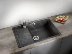 Blanco Zia XL 6 - Fregadero De Silgranite, 780x500 Mm, Con Control De Desagüe, Antracita 523263 -Blanco bf73ee943770457594e5456f