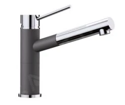 Blanco Alta S - Grifo De Fregadero Con Salida Extraíble, Roca Gris/cromo 518809