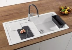 Blanco Viu S - Grifo De Fregadero Con Brazo Flexible, Cromo 524813 -Blanco c2bd4c77ae0c7b93e6f3efad