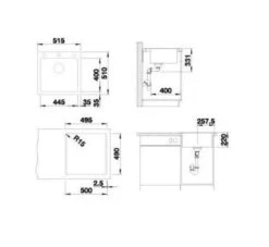 Blanco Pleon 5 - Fregadero De Silgranite, 515x510 Mm, Negro 525951 -Blanco c57f43d019e5d225420abfd5